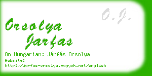 orsolya jarfas business card