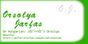 orsolya jarfas business card